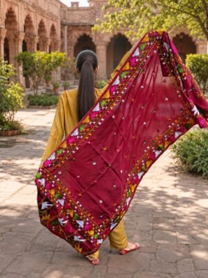 Royal Maroon phulkar-1
